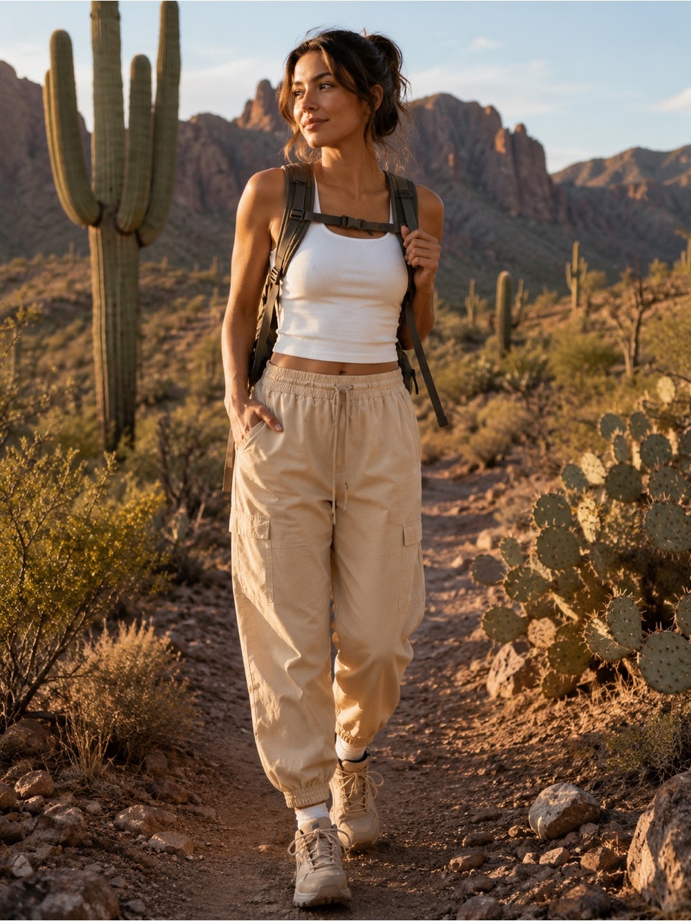 Women’s Cargo Jogger Pants Size M